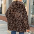 thumbnail image 5 of Lovskoo Womens Full Zip Up Hoodie Fuzzy Fleece Jacket Winter Double-Sided Velvet Coat Outerwear Coat Black, 5 of 6