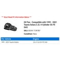thumbnail image 2 of Pan - Compatible with 1999 - 2001 Toyota Solara 2.2L 4-Cylinder 5S-FE GAS 2000, 2 of 2