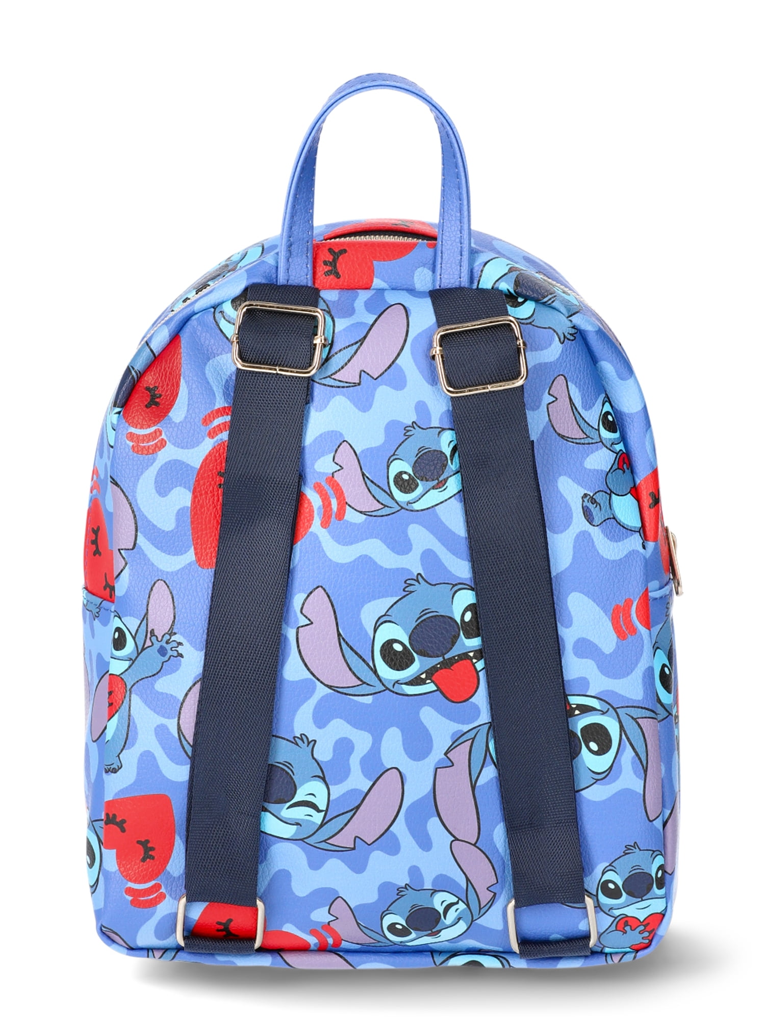 Disney Kids Lilo and Stitch Allover Print PU Mini Backpack, Blue