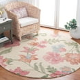 thumbnail image 2 of SAFAVIEH Jardin Anson Floral Wool Area Rug, Ivory/Red, 6' x 6' Round, 2 of 5