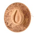 thumbnail image 2 of Women Halloween Classic Western Cowboy Hat Unisex Adult Faux Western Embossed Art Fedora For Holiday Party Headwear, 2 of 4