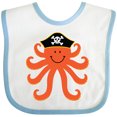 thumbnail image 3 of Inktastic Pirate Octopus Kids Funny Boys or Girls Baby Bib, 3 of 4