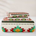 thumbnail image 5 of jejeloiu Festive Aztec Twin Quilt Set For Men Women,Traditional Print Twin Coverlet Set,Red Green,2pcs, 5 of 7