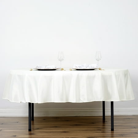 

Balsa Circle 70 Round Polyester Tablecloths for Wedding - Ivory