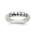 thumbnail image 1 of 925 Sterling Silver Vintage Faith Ring Religious, 1 of 6