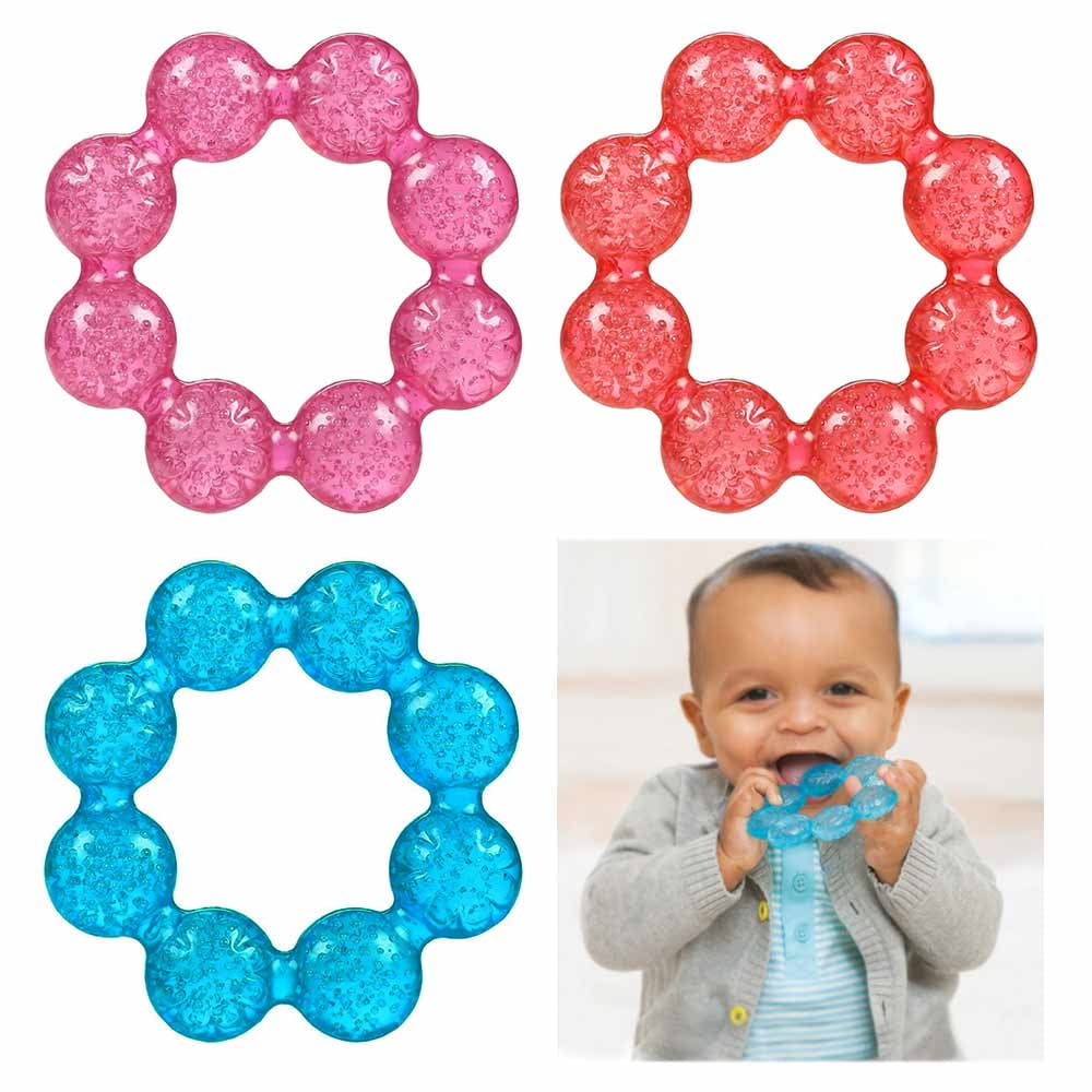 BPA FREE Water-filled Teethers Baby Teething Soothe & Cool Gum Massager 2 Pack 