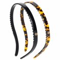 thumbnail image 1 of KOVOLITU Paquete de 2 diademas para gafas, sin presión, sin dolor de cabeza, cómodas diademas para mujeres, hermanas, niñas, regalos, tortuga negra, 1 of 5
