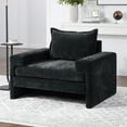 thumbnail image 5 of Harper & Bright Designs Oversized Chenille Single Sofa Chair, Accent Chair with Wide and Deep Seat, Upholstered Comfy Armchair with Wide Armrests for Living Room, Black, 5 of 16