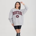 thumbnail image 2 of Women's Gameday Couture Ash Montana Grizzlies Oversized Tradition Refined Premium Fleece Sweatshirt, 2 of 3