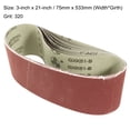 thumbnail image 2 of Uxcell 3" x 21" 320 Grit Lapped Joint Aluminum Oxide Abrasive Sanding Belts 6 Pack, 2 of 3