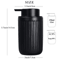 thumbnail image 3 of BosilunLife 12 oz Matte Black Ceramic Soap Dispenser, Refillable Dish Soap and Hand Soap Dispenser with Rust-Resistant Pump for Kitchen Sink, 3 of 10