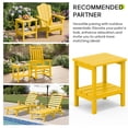 thumbnail image 4 of FUNDAZE HDPE 2-Layer End Table for Living Room, Outdoor Side Table, Patio Small End Table, Lemon Yellow, 4 of 12