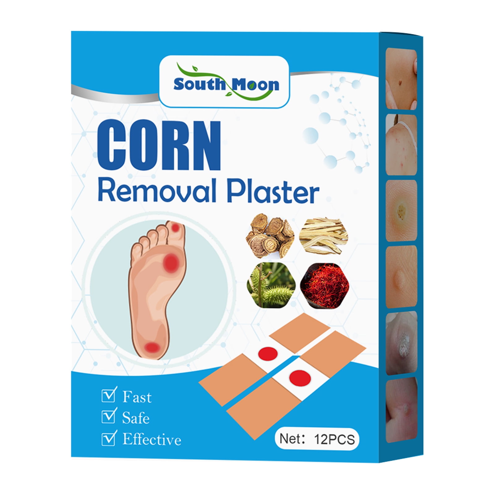 South Moon 12Pcs Corn Removal Plasters Active Ingredients  Shape Remove Corns Restore Skin