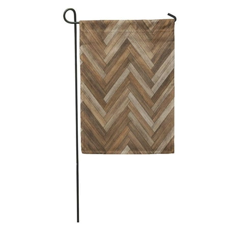 - KDAGR Arrow Wood Parquet Herringbone Brown Ash Beechwood Chevron Dark Floor Garden Flag Decorative Flag House Banner 28x40 inch