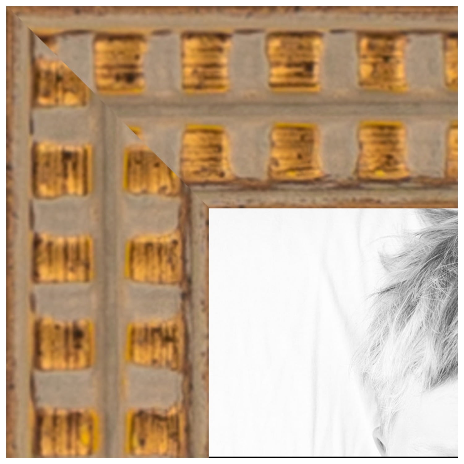 ArtToFrames 1.5" Custom Poster Frame Gold Speckeled Wood 4223 Large ArtToFrames 1.5" Custom Poster Frame Gold Speckeled Wood 4223 Large