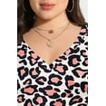 thumbnail image 5 of CASSIE LIZ Women's Plus Size Tops 2X Leopard Spring Fashion Clothes Short Sleeve Shirts Cheetah V Neck Puff Tee Shirts Casual Loose Fit Animal Blouses Summer Tunics 2XL 18W 20W, 5 of 6