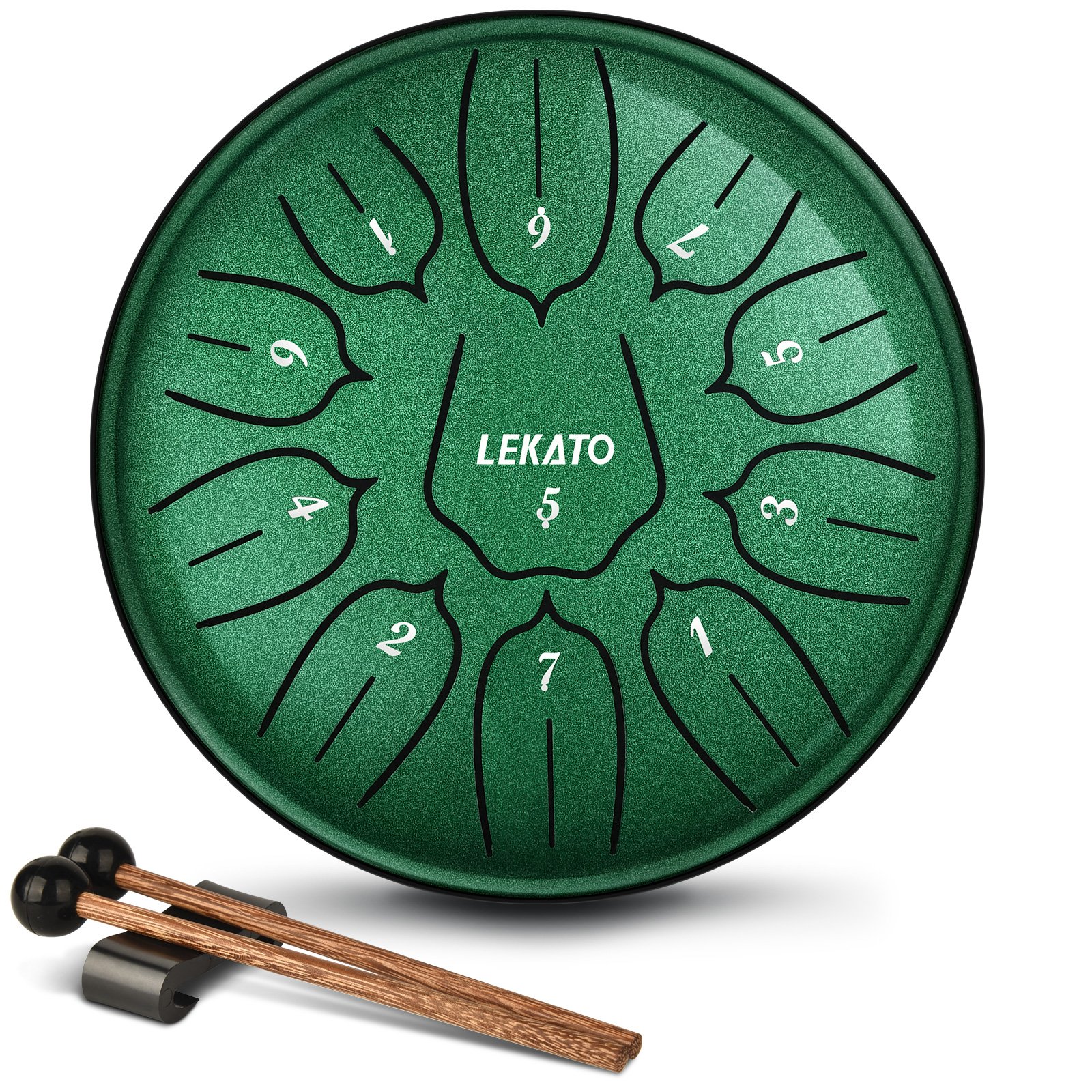 LEKATO  Steel Tongue Drum 6 Inch 11 Notes D Major Beginner Handpan Drum Percussion for Meditation Yoga Musical Education Christmas New Year's Gift for Families/Friends/Lovers