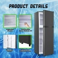 thumbnail image 3 of TACOOL 5.0 Cu.ft Double Door Mini Fridge with Top Freezer Compact Refrigerator for Home, Grey, New, 3 of 7