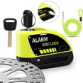 thumbnail image 1 of HLONK Disc Brake Lock Rechargeable Motorcycle Alarm with 120db Alarm Sound Anti-theft Wheel Disk Lock for 7mm Pin with 6ft Reminder Cable for Motorcycles Bicycles, 1 of 7