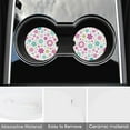thumbnail image 3 of Car Coasters 4 PCS Stone Cup Holder Colorful Flowers White Absorbent Ceramic Car Cup Coasters Universal Vehicle Non-Slip Car Cup Holder Coaster, 3 of 6