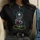 thumbnail image 1 of Nueva camiseta de Minnie Mouse Kawaiii, camiseta de Disney para mujer, camiseta divertida, camisetas negras de moda para mujer, ropa de calle de manga corta, 1 of 2