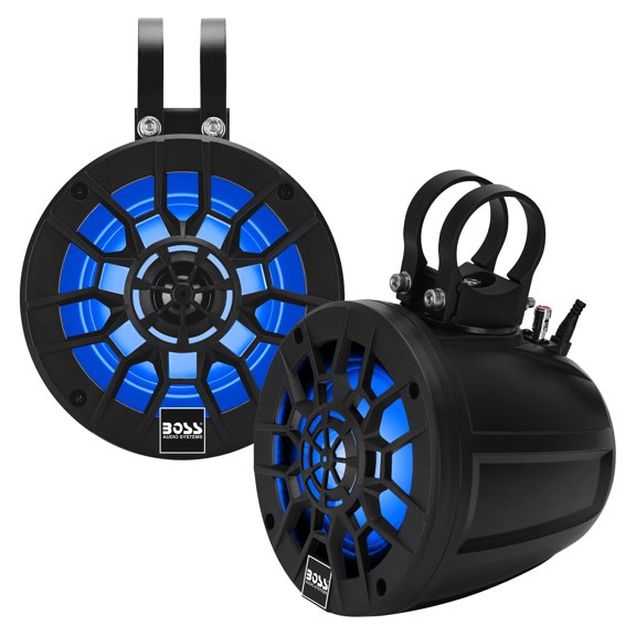 BOSS Audio Systems MPWT50RGB 5.25 Inch IPX6 Boat Wakeboard Tower Speakers