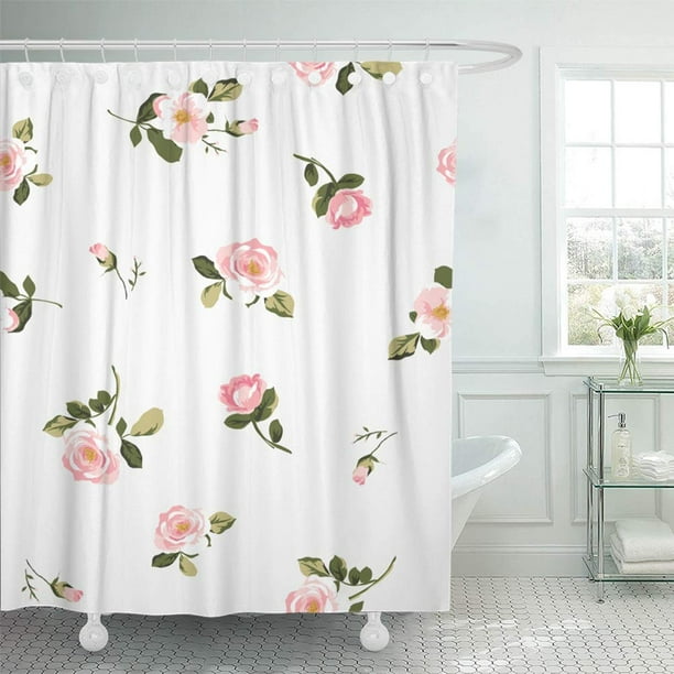 PKNMT Colorful Floral Pink Flower Pattern with Rose Petal Vintage