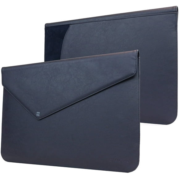 MacBook Pro Touch 15" (2016, 2017) Sleeve, Snugg - Riverside Blue Leather Sleeve Case Protective Cover for MacBook Pro