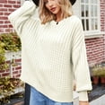 thumbnail image 6 of Dressy Blouses for Women Plus Size Flowy Tops for Women Fashion Casual Long Sleeve Round Neck Solid Sweatshirts, 6 of 8