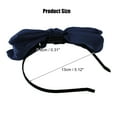thumbnail image 2 of Unique Bargains 1 Pcs Satin Bow Knot Headband Fashion Hairband for Women 0.31 Inch Wide Navy Blue, 2 of 7