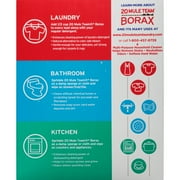 (3 pack) 20 Mule Team All Natural Borax Laundry Detergent Booster & Multi-Purpose Household Cleaner, 65 Ounce
