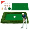 thumbnail image 2 of Costway Tapis de Golf Rectangulaire Flottant Vert pour Piscine Comprend Tapis de Frappe de Golf 6 Balles de Golf, 2 of 10