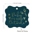 thumbnail image 7 of Inkdotpot Real Gold Foil Baby It's Cold Outside Baby Shower Tags Favor Bracket Shape Hang Pack Of 100 Paper Tags, 7 of 7