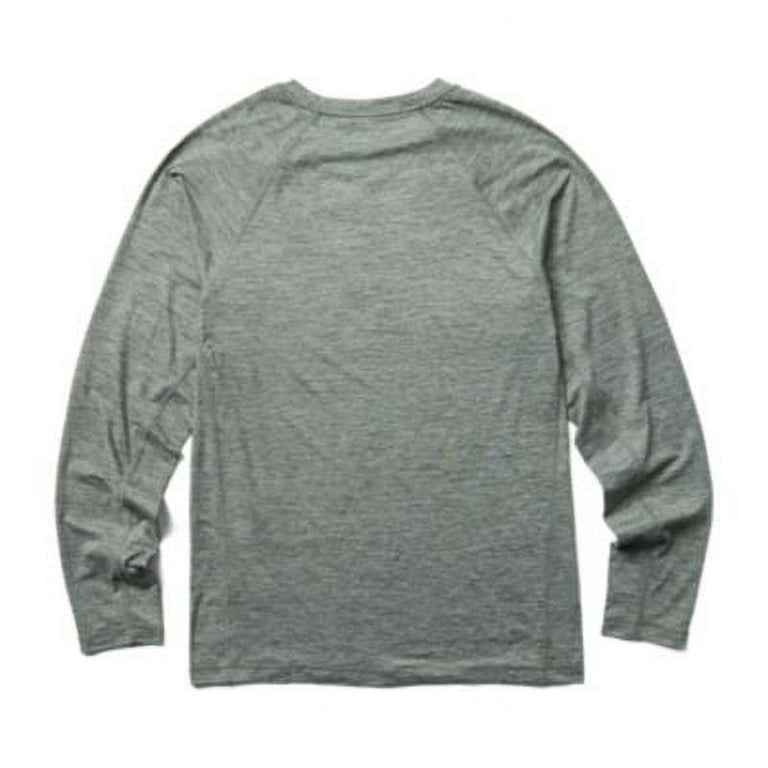 SKIMS COTTON MENS LONG SLEEVE T-SHIRT | WASHED GUNMETAL