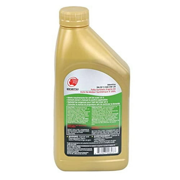 Idemitsu 30010092-75000C020 Full Synthetic 0W-20 Engine Oil (4 Pack)