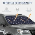 thumbnail image 4 of Bingfone Anchor Windshield Sun Shade 2-Piece Foldable Car Front Window Sunshade for Most Sedans SUV Truck-Small, 4 of 7