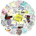 thumbnail image 2 of Inspirational Words Stickers (50 Pcs), Motivational Quotes Vinyl Decal, Waterproof Positivity Sticker Pack Perfect For Macbook, Water Bottle, Laptop, 2 of 5