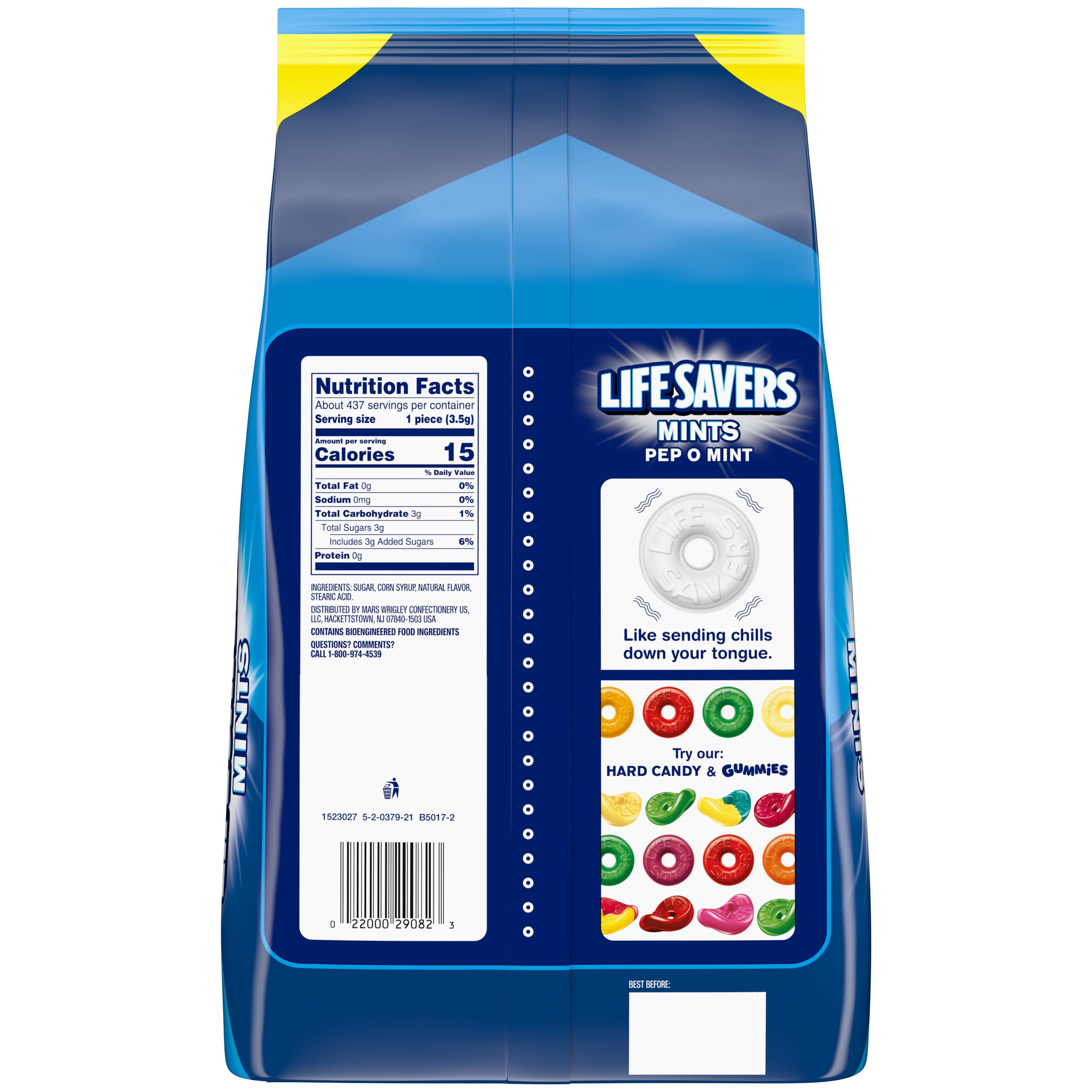 Life Savers Pep-O-Mint Breath Mint Bulk Hard Candy - 53.95 oz Bag