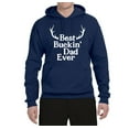 thumbnail image 2 of Wild Bobby, Best Buckin Dad Ever Funny Hunting, Father's Day, Unisex Graphic Hoodie Sweatshirt, Navy, X-Large, 2 of 3