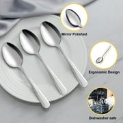Bestdin 24 Pieces Dinner Spoons Set, 8 Stainless Steel Pattern Design Silverware Spoons, Mirror Polished Tablespoons, Dishwasher Safe, Silver Spoons For Home, Kitchen or Restaurant