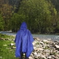 thumbnail image 3 of TOMSHOO Poncho de Pluie Extérieur Personnalisable avec Bord Étendu, Capuche Réglable et Poche avant - Vert Armée, Léger et Imperméable pour Camping, Randonnée et Voyage, 3 of 6