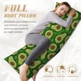 thumbnail image 5 of Lsque Big Colorful Avocados Body Pillow Case Cover,Ultra-Soft Microfiber Bed Pillow Cases 20x54 inches,Elegant Bedding,Breathable Durable Pillow Cover with Envelope Closure, 5 of 8