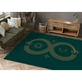 thumbnail image 2 of Ouroboros Rug, Twin Flame Rugs, Snake Rug, Modern Rugs, Bedroom Rug, Car Mat, Pet Friendly Rug, Gift For Him, Non-Slip Carpet, Indoor Rug, 2'x3' - 60x90 cm, 2 of 4