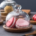 thumbnail image 4 of Mini Cake Stand Dessert Cheese Candy Plate With Glass Dome Snack Plate With Cloche, 4 of 7