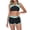 Green, variant on Staron Women's Two Piece Swimsuit Color Block Bikini Set High Waist Halter Crop Top and Bottoms Surfing Sports Beach Vacation Swimwear, Red XXL