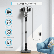 MOOSOO YC1 Cordless Stick Vacuum Cleaner with Smart Digital Display, 18Kpa Suction for Pet Hair, Hard Floors & Low-Pile Carpets