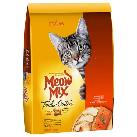 Meow Mix Tender Centers Salmon & White Meat Chicken Flavors Dry Cat Food,