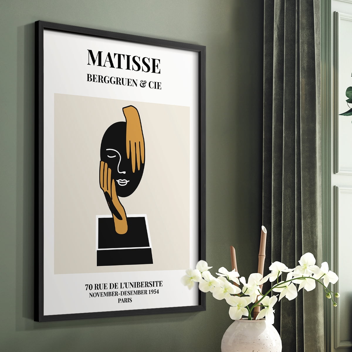 Matisse CXXXIX Framed Print in Black Solid Wood 16 x 20 Framed Print