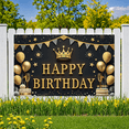 thumbnail image 6 of Yatrandify Golden Crown Birthday Banner Glittering Balloons Decorative Design for Birthday Party Celebration Indoor Decoration Photo Shoot, 6 of 8