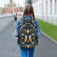 thumbnail image 6 of FORMRS Kids School Backpack Elementary Student Unisex Travel Bookbag with Reflective Stripes, Brown Mystical Owls, 6 of 7